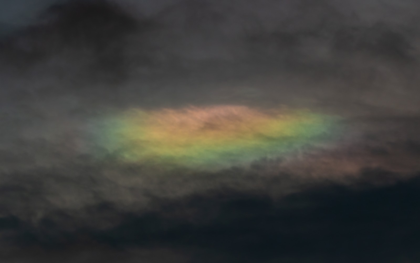 Nacreous cliuds showing a spectrum of colours